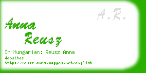 anna reusz business card